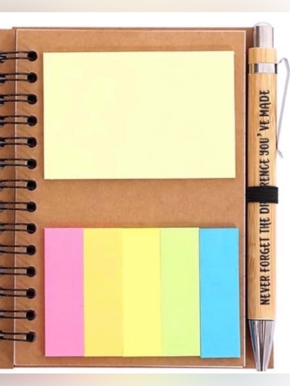 Notebook journal with post it notes and pen 6 to pick from - Picture 3 of 11